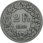 2 Franken 1901 B - seltener Jahrgang